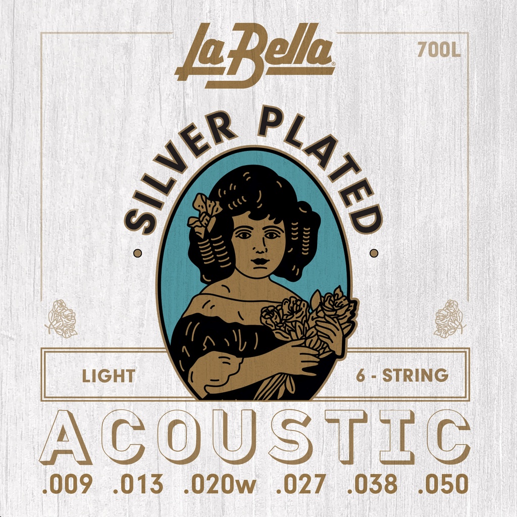 La Bella Silver Plated | Muta di corde per chitarra acustica