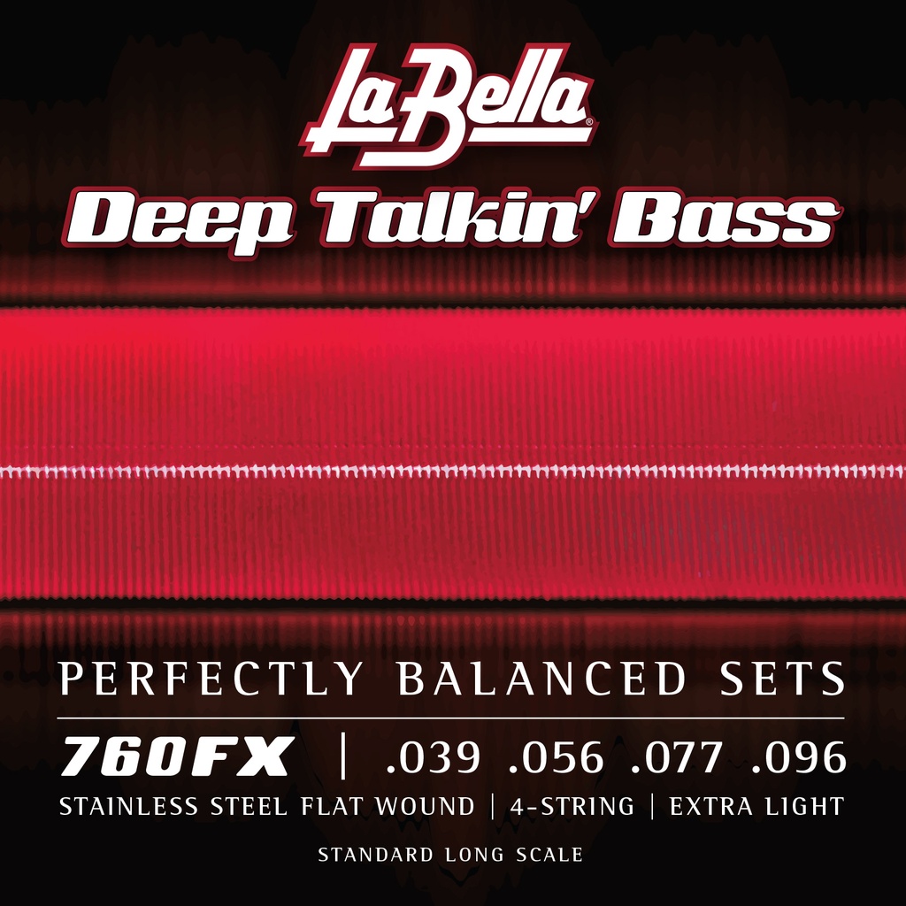 La Bella Stainless Steel Flat Wound | Muta di corde lisce per basso 4 corde