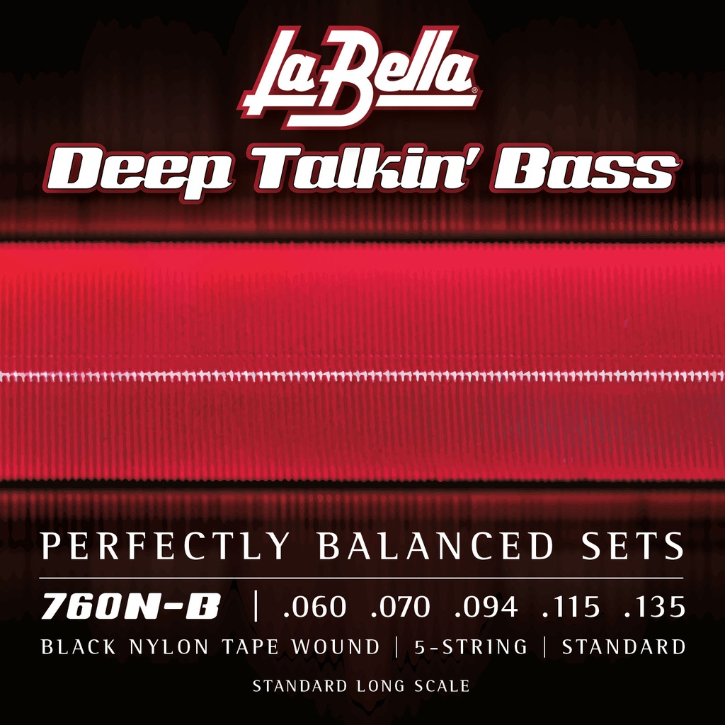 La Bella 760N-B-XL | Muta di corde lisce per basso 5 corde, 060-135, scala XL