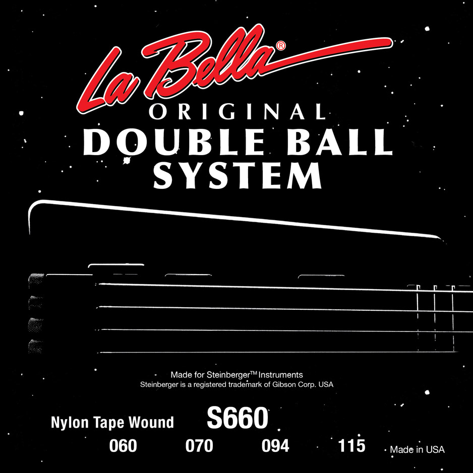 La Bella Double Ball System S660 | Muta di corde per basso 4 corde, 060-115, doppio pallino