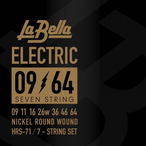[HRS-71] La Bella HRS-7 | Muta di corde per chitarra elettrica 7 corde (009-011-016-026w-036-046-064)