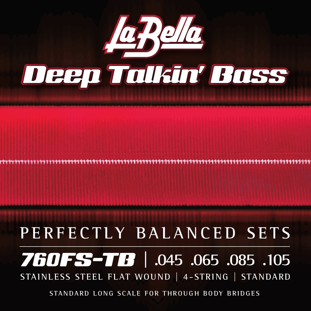 La Bella Stainless Steel Flat Wound | Muta di corde lisce per basso 4 corde thru-body