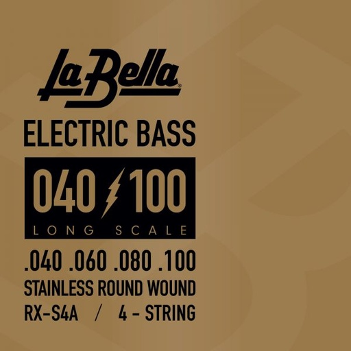 [RX-S4A] La Bella RX Stainless Steel | Muta di corde per basso 4 corde (040-060-080-100)