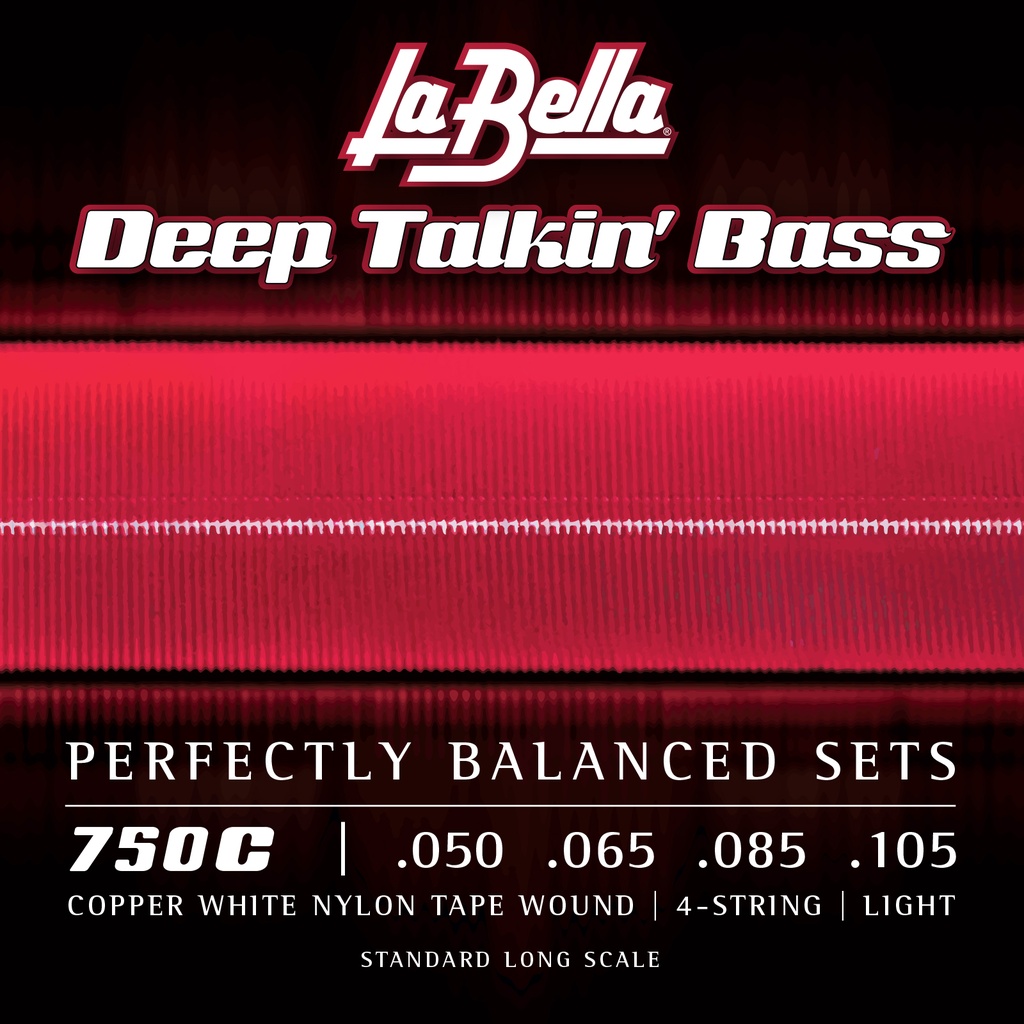 La Bella Copper White Nylon Tape | Muta di corde lisce per basso 4 corde