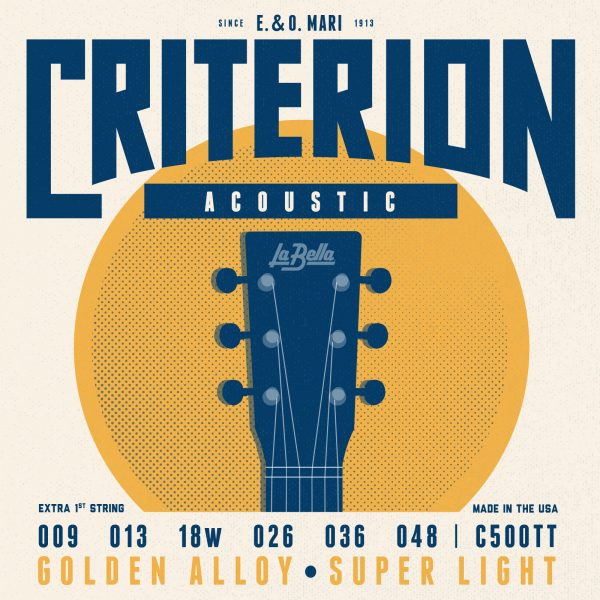 La Bella Criterion Golden Alloy | Muta di corde per chitarra acustica