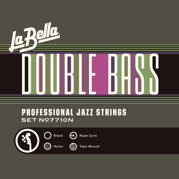 La Bella Double Bass Black Nylon Tape | Muta di corde per contrabbasso