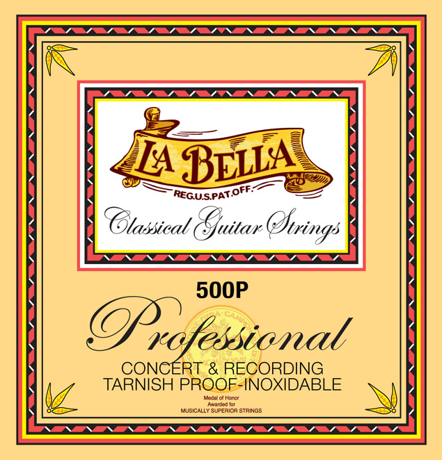 La Bella Professional 500P | Muta di corde per chitarra classica, tensione medio alta