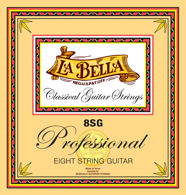 La Bella 8SG | Muta di corde per chitarra classica 8 corde