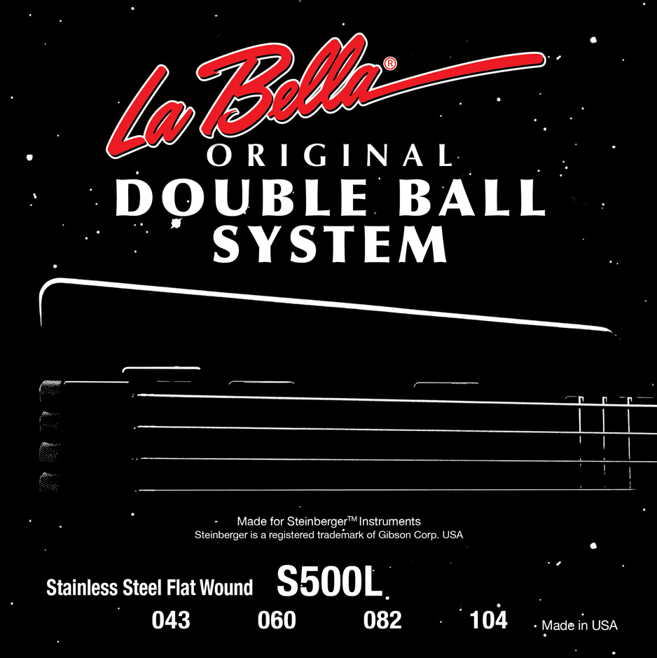 La Bella Double Ball System S500L | Muta di corde per basso 4 corde, 043-104, doppio pallino