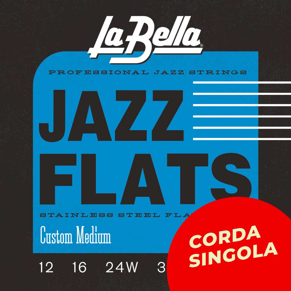 Corda singola La Bella per chitarra elettrica, modello 20PCM Jazz Flats
