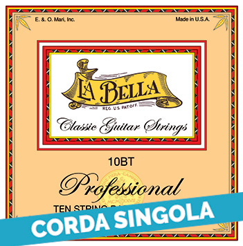 Corda singola La Bella per chitarra classica 10 corde, modello 10MT Professional