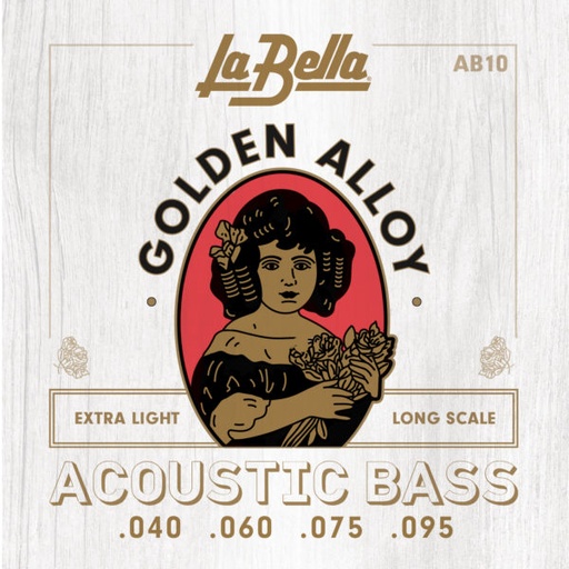 La Bella Golden Alloy | Muta di corde per basso acustico 4 corde