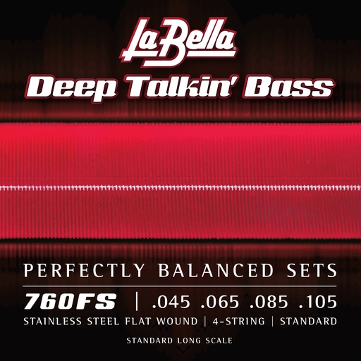 La Bella Stainless Steel Flat Wound | Muta di corde lisce per basso 4 corde