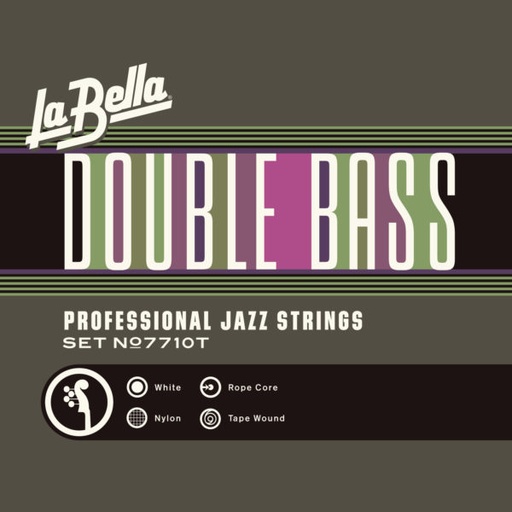 La Bella Double Bass White Nylon Tape | Muta di corde per contrabbasso