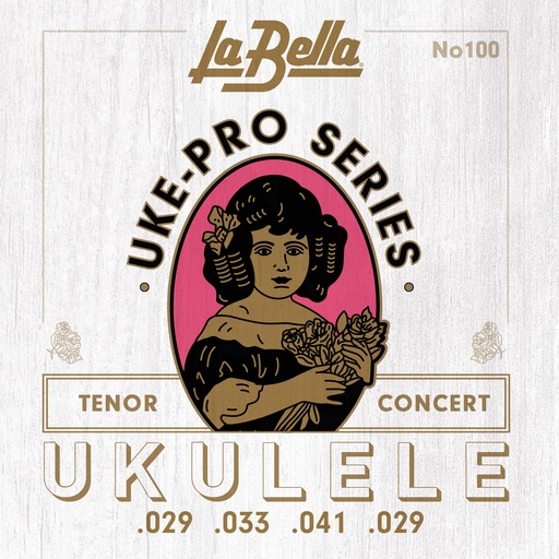 [100U] La Bella 100U | Muta di corde per ukulele concerto/tenore, 029-029