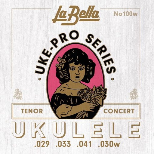 [100W] La Bella 100W | Muta di corde per ukulele concert / tenore, 029-030