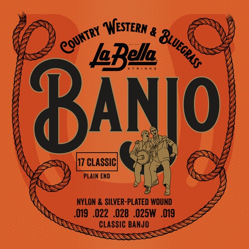 [17] La Bella 17 | Muta di corde per banjo 5 corde, 019-019