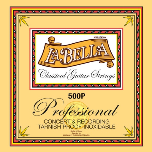 [500P] La Bella Professional 500P | Muta di corde per chitarra classica, tensione medio alta