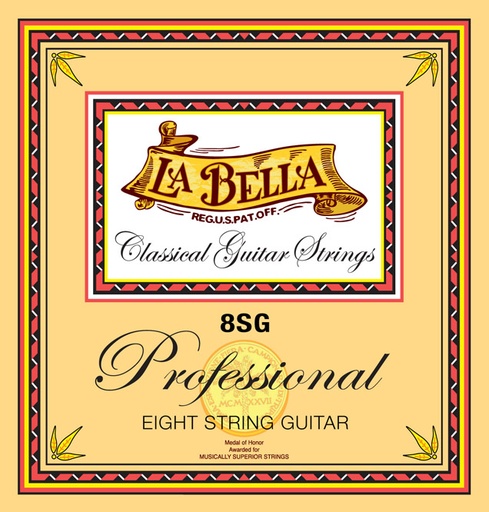 [8SG] La Bella 8SG | Muta di corde per chitarra classica 8 corde