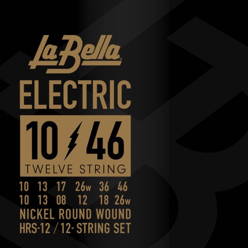 [HRS-12] La Bella HRS-12 | Muta di corde per chitarra elettrica 12 corde, 010-046