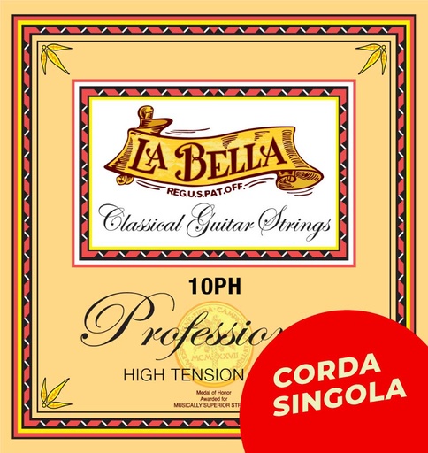 Corda singola La Bella per chitarra classica, modello 10PH Professional