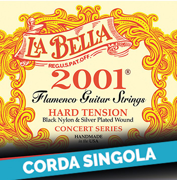 Corda singola La Bella per chitarra classica, modello 2001FLA-HARD