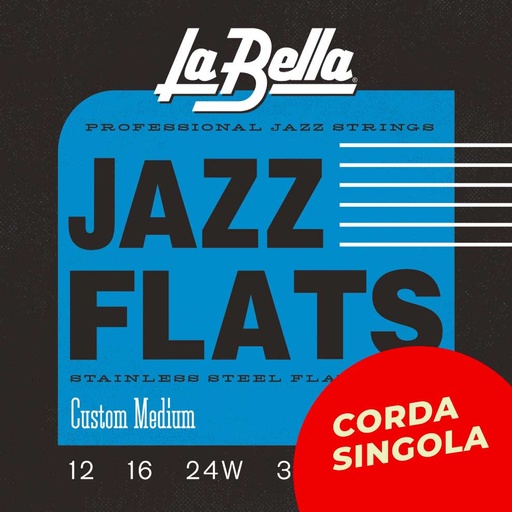 Corda singola La Bella per chitarra elettrica, modello 20PCM Jazz Flats