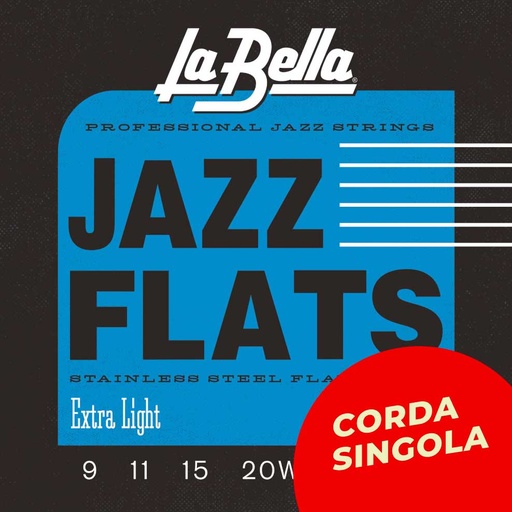 Corda singola La Bella per chitarra elettrica, modello 20PXL Jazz Flats