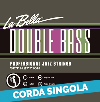 Corda singola La Bella per contrabbasso, modello 7710T Double Bass