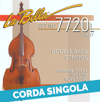 Corda singola La Bella per contrabbasso, modello 7720M Double Bass