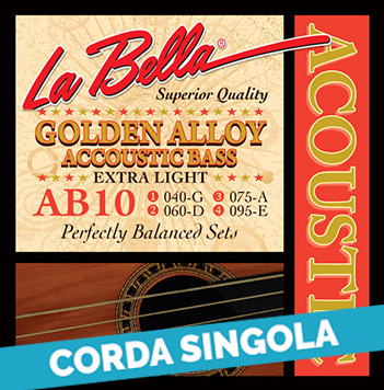 Corda singola La Bella per basso acustico, modello AB10 Acoustic Bass