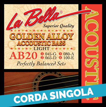Corda singola La Bella per basso acustico, modello AB20 Acoustic Bass