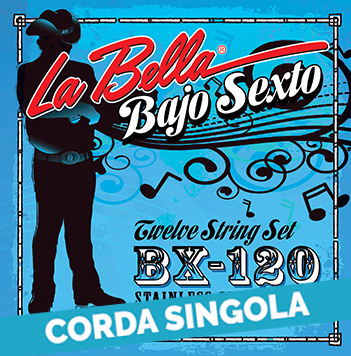 Corda singola La Bella per Bajo Sexto, modello BX120 Latin Folk