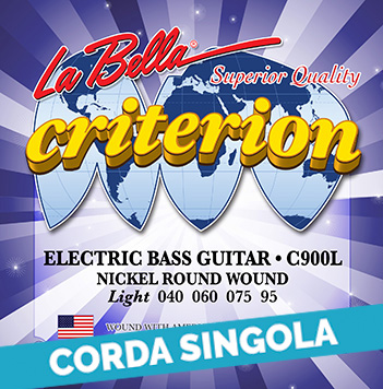 Corda singola La Bella per basso elettrico, modello C900L Criterion