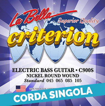 Corda singola La Bella per basso elettrico, modello C900S Criterion