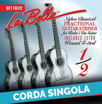 Corda singola La Bella per chitarra classica 1/2, modello FG112 Fractional