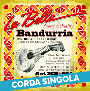 Corda singola La Bella per Bandurria, modello MB550 Latin Folk