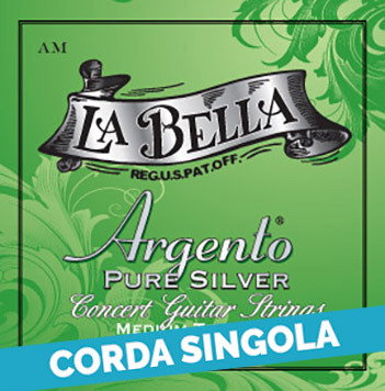 [RH041-MH] Corda singola La Bella per chitarra classica, modello AM Argento