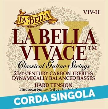 Corda singola La Bella per chitarra classica, modello VIV-M La Bella Vivace