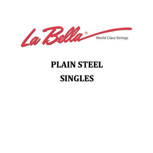 Corda singola La Bella per chitarra elettrica, HRS Plain Steel / Nickel Plated Round Wound