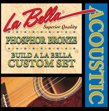 Corda singola La Bella per chitarra acustica, modello Phosphor Bronze