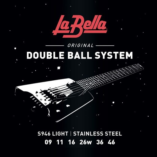 La Bella Double Ball System | Muta di corde per chitarra elettrica headless, doppio pallino