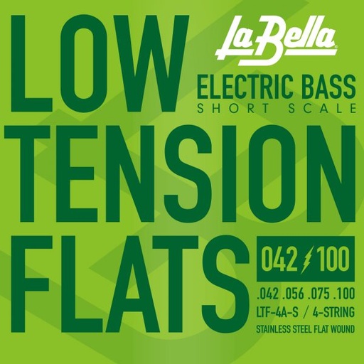 [LTF-4A-S] La Bella LTF-4A-S | Muta di corde lisce per basso 4 corde, 042-100 scala corta